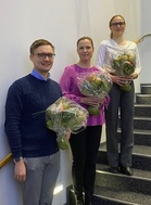 Apurahansaajista oli paikalla vuosikokouksessa 8.3.2022 kukitettavana LL Anna Eggert, LL Saara Kortelainen ja LT Karri Suvila. 